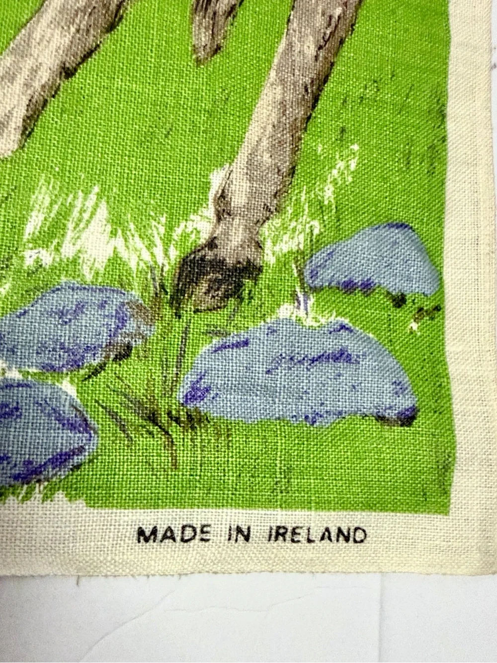 New Vintage Irish Linen Tea Towel Donkey and Foal 20x30